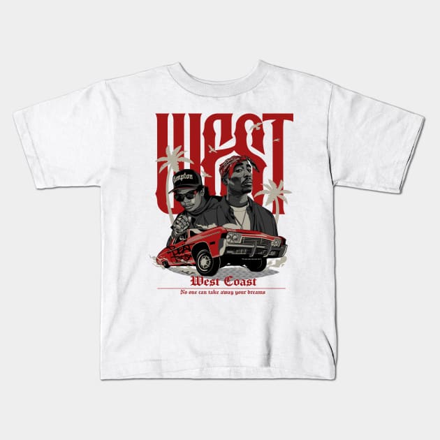 West Coast Kids T-Shirt by bikonatics